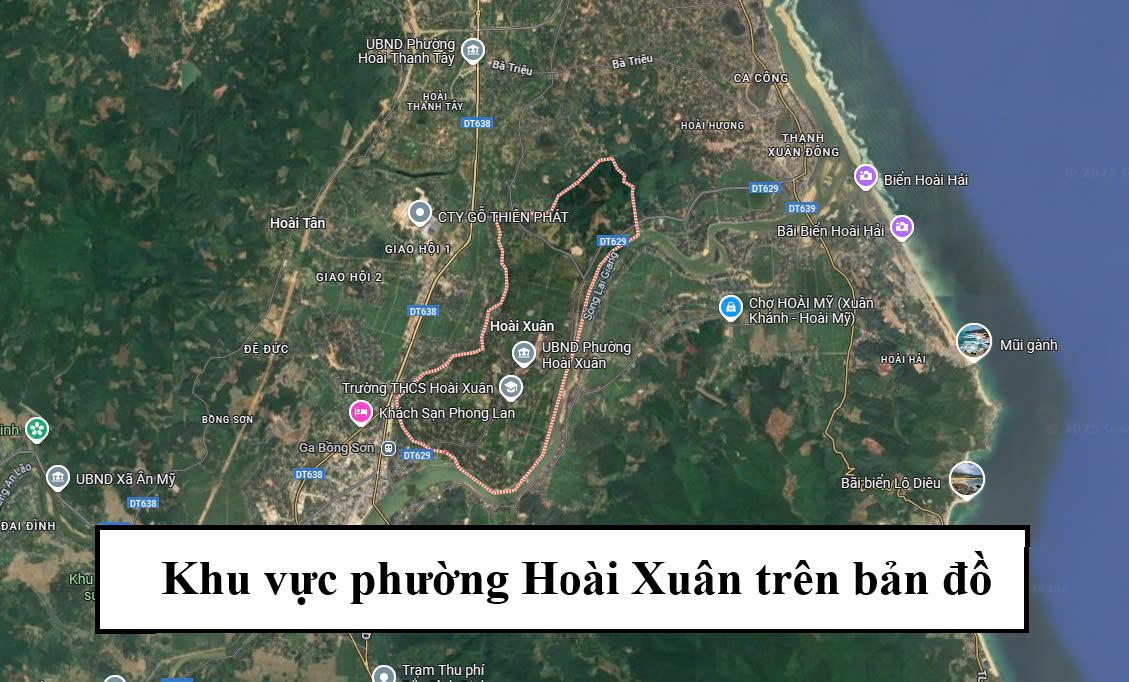 khu vuc phuong hoai xuan tren ban do