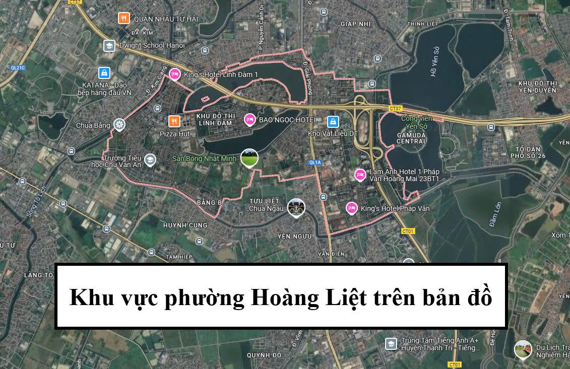 khu vuc phuong hoang liet tren ban do