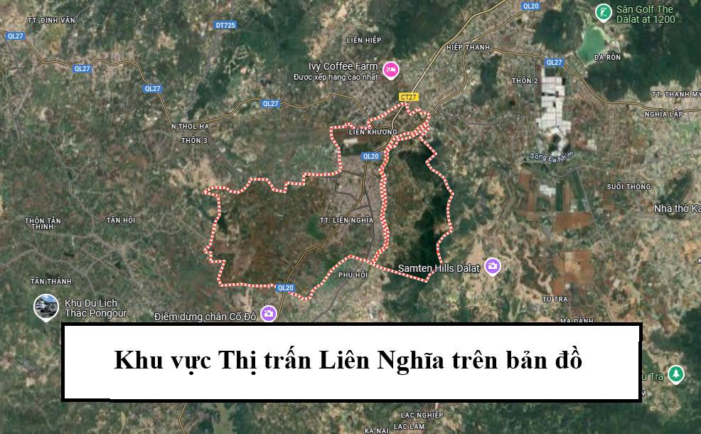 khu vuc thi tran lien nghia tren ban do