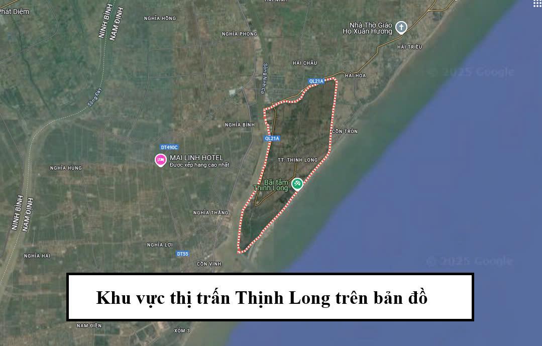 khu vuc thi tran thinh long tren ban do