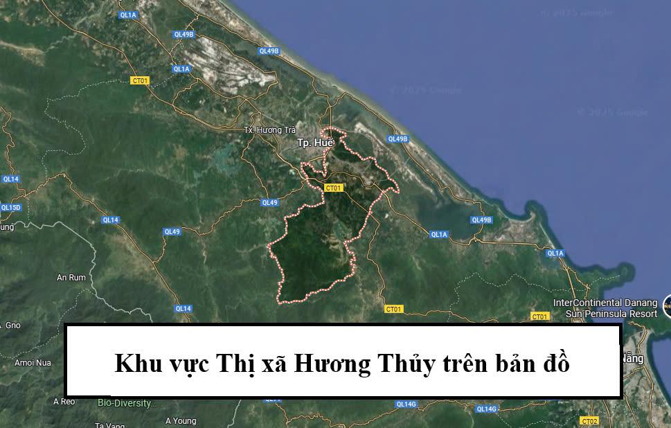 khu vuc thi xa huong thuy tren ban do
