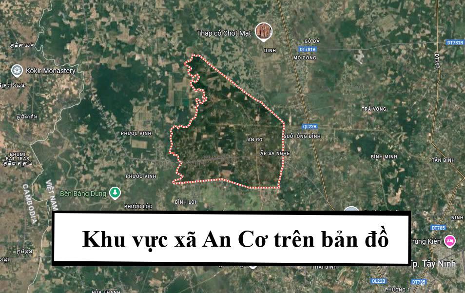 khu vuc xa an co tren ban do