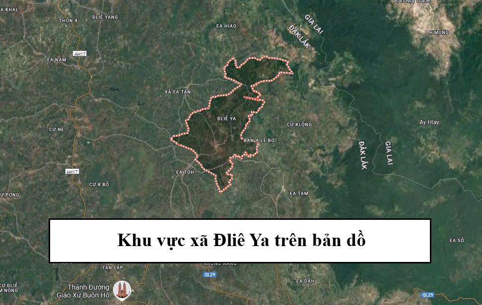 khu vuc xa dlie ya tren ban do