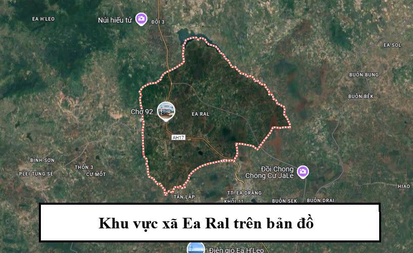 khu vuc xa ea ral tren ban do