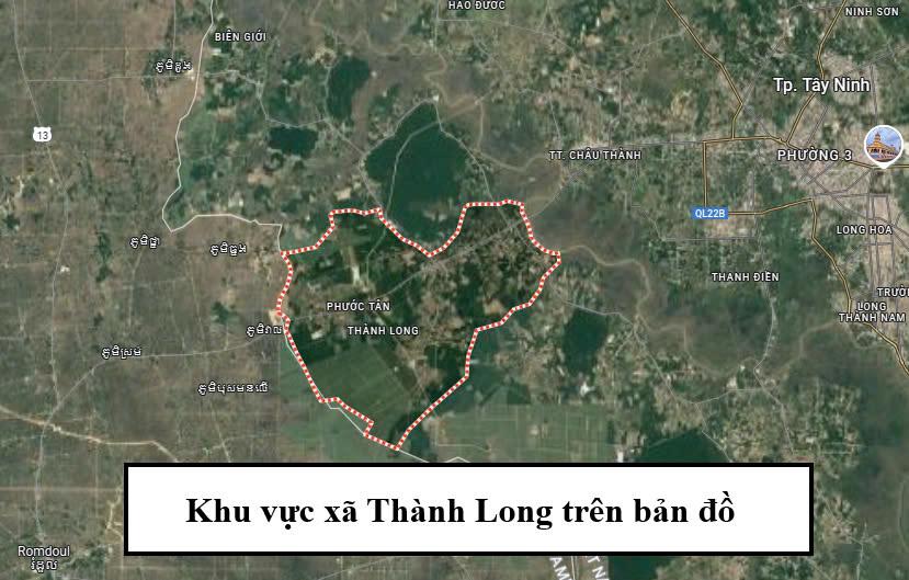 khu vuc xa thanh long tren ban do