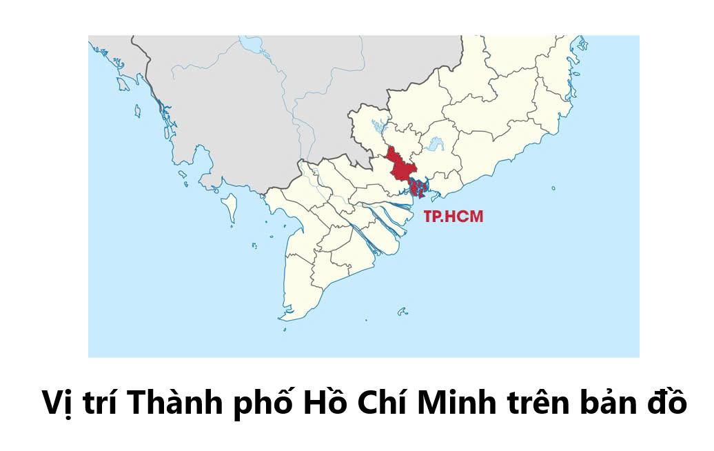 vi tri thanh pho ho chi minh tren ban do